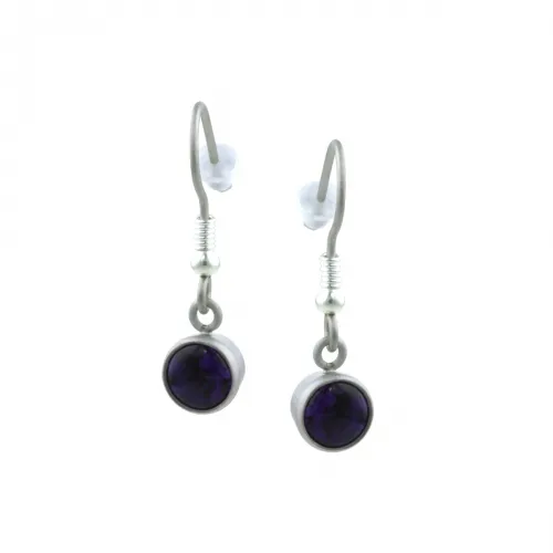 Large Gem Stone Amethyst Drop & Dangle Earrings